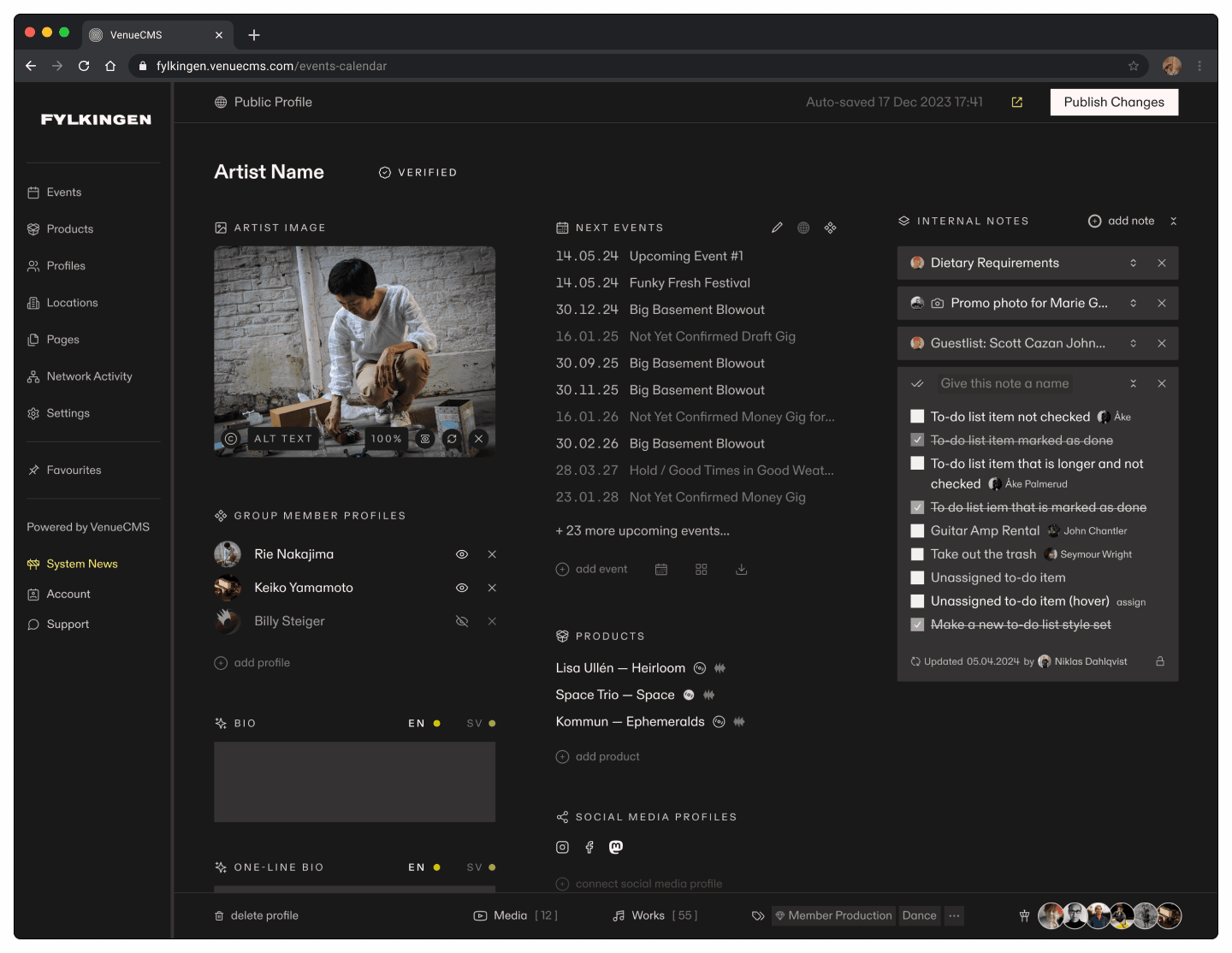 Künstlerprofile